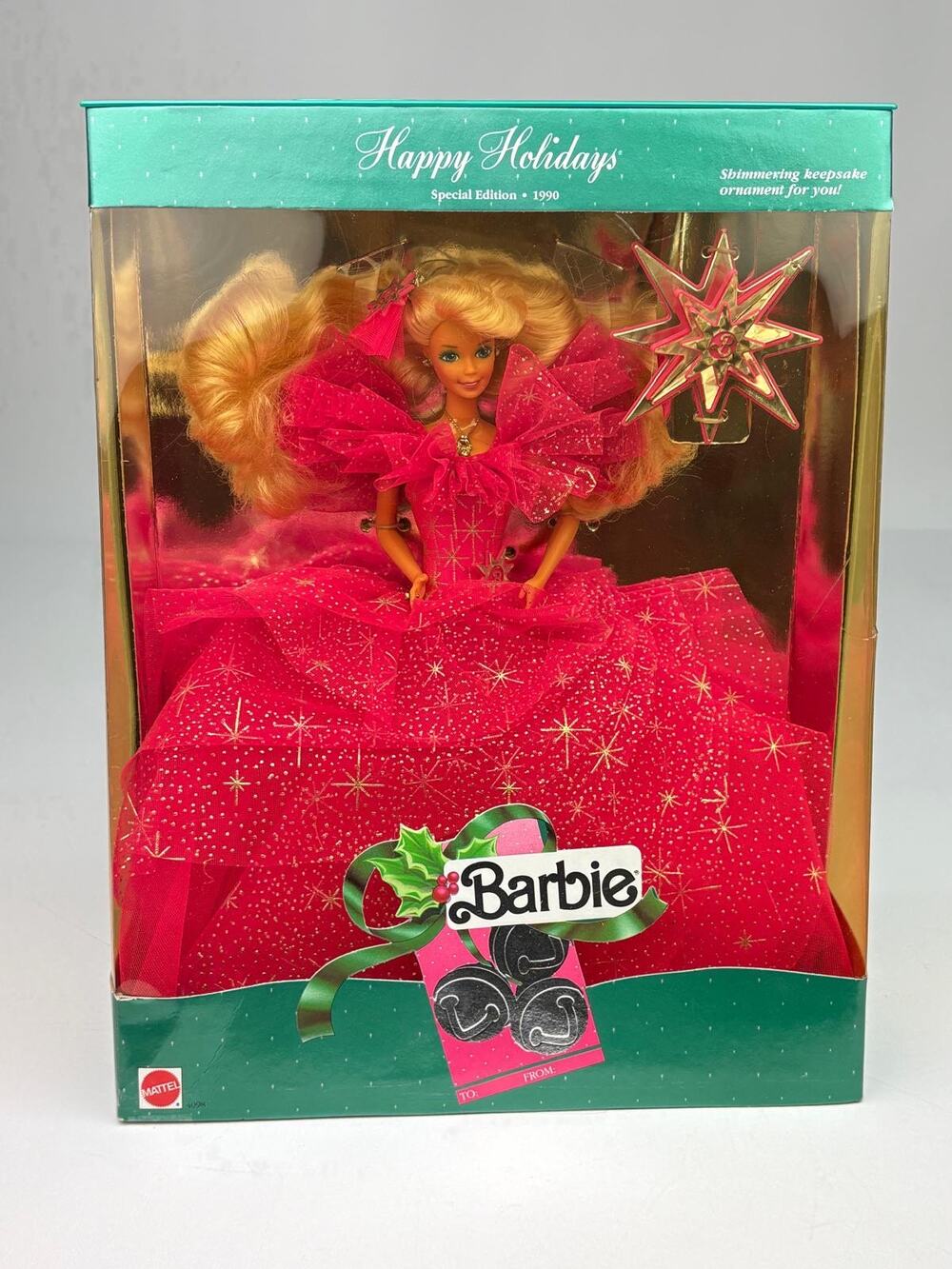 1990 Mattel Happy Holidays Barbie Doll Special Edition NEW NRFB 4098